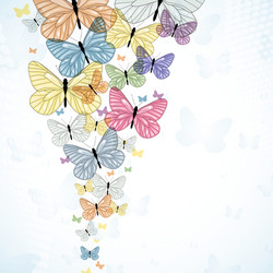 abstract background with colorful butterfly vector image