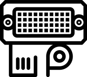 adapter connection data input blue and red vector image