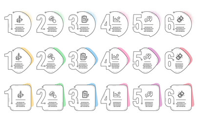 graph chart block diagram and survey checklist vector image