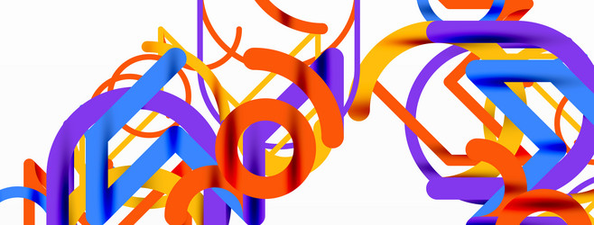 linear design colorful circles and lines vector image