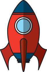 Rocket launcher isolated icon vector