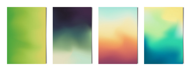 set 4 pcs abstract multicolor gradients business vector image