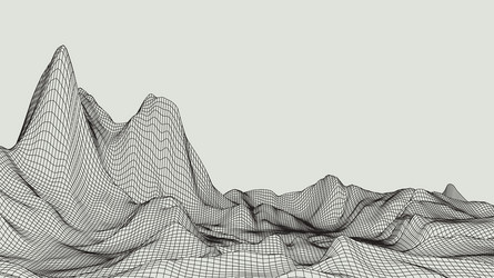 abstract 3d illuminated distorted mesh sphere vector image