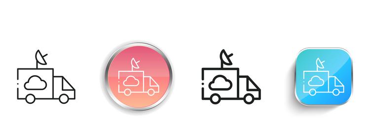 climatology icon thin linear regular and button vector image