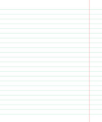 Notebook page template with lines vector