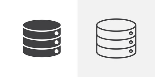 database icon set vector image
