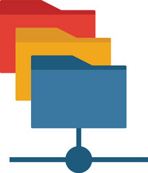 file manager icon simple element from web hosting vector image