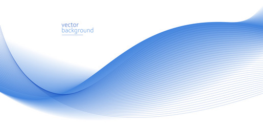 flowing blue curve shape with soft gradient vector image