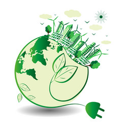 Green city Royalty Free Vector Image - VectorStock