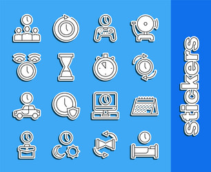 set line time to sleep calendar clock with arrow vector image