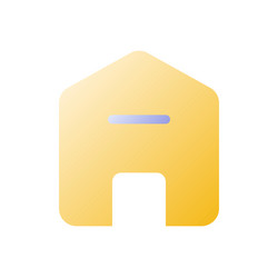 delete address flat gradient two-color ui icon vector image