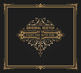 Elegant Bottle Label Vector Image