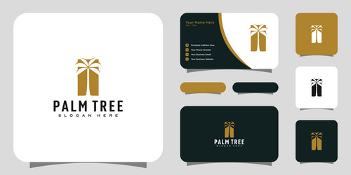 palm tree logo design Vector Image