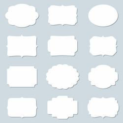 set of blank frames and empty tags vector