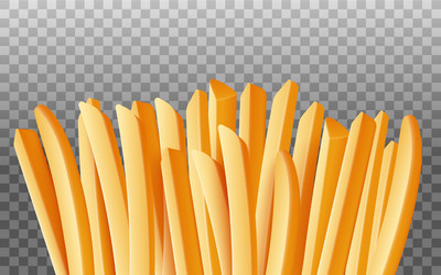 Fast food salty snack french fries potato sticks vector