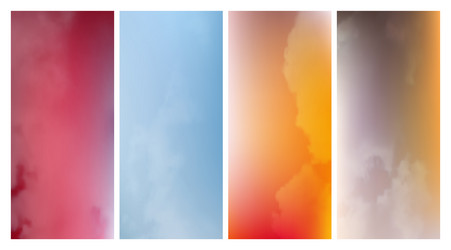 modern colorful gradient background with clouds vector image
