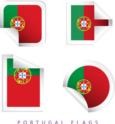 portugal label flags template design vector