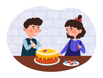 cake decoration concept vector