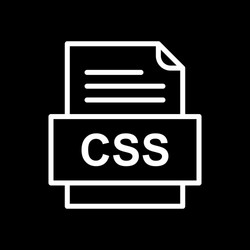 css file document icon vector image