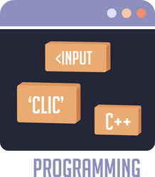 isolated codes programming vector image