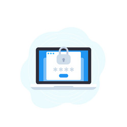 password access authentication and security vector image