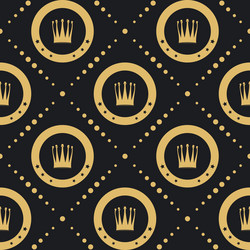 Crowns seamless pattern hand drawn texture Vector Image