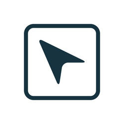 Arrow pointer icon rounded squares button vector