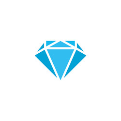 Stripes gradient blue diamond logo Royalty Free Vector Image