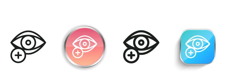 hyperopia icon thin linear regular and button vector image