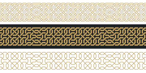 Seamless strokes pattern in authentic arabian Vector Image