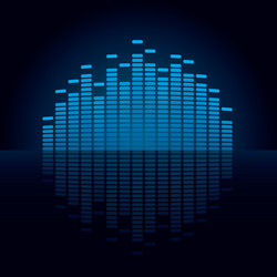 Dynamic Audio Equalizer Display vector image