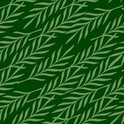 Greenery seamless pattern with botanic leaf twig vector