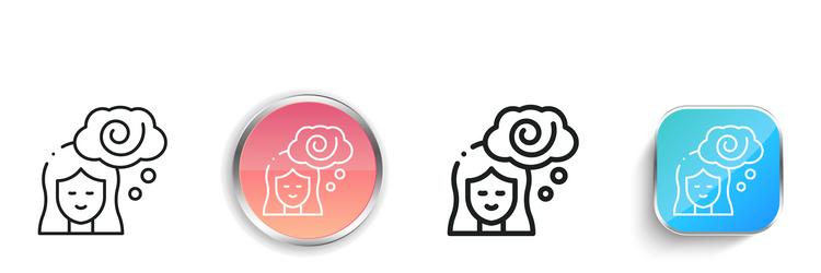 hypnosis icon thin linear regular and button vector image