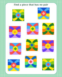 logic game for children find which shape vector image