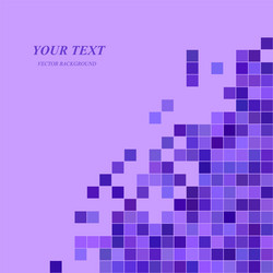 Purple pixel square pattern background design vector