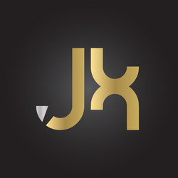 Creative letter jx logo design template initial Vector Image