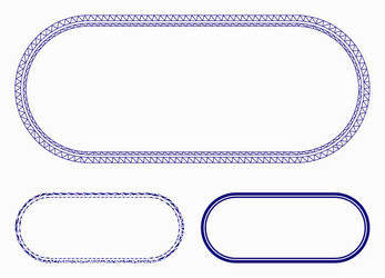 double rounded frame mesh network model vector image