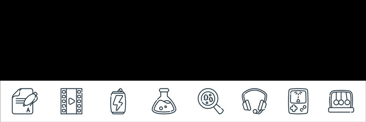 nerd line icons linear set quality vector image