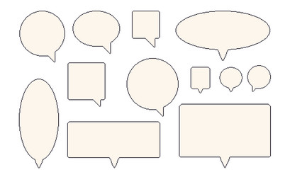 pixel art speech bubbles simple 8 bit text boxes vector image