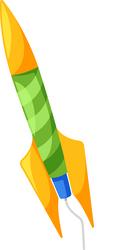 rocket firecracker pyrotechnics item vector image