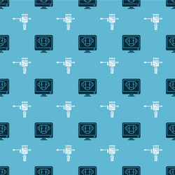 set bot and mechanical robot hand screwdriver vector image