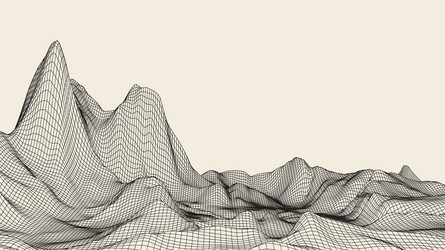 abstract 3d illuminated distorted mesh sphere vector image