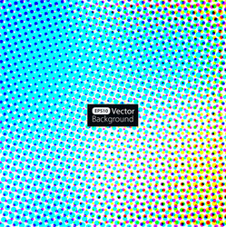 abstract background in color halftone effect vector image