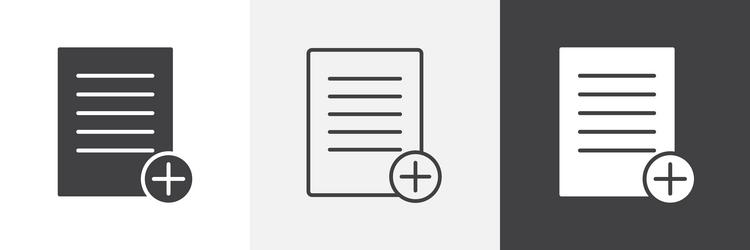 add document icons collection graphic designs vector image