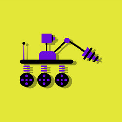flat icon design collection space robot vector image