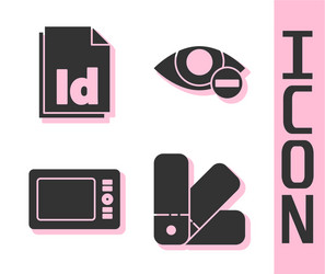 Set color palette guide id file document graphic vector