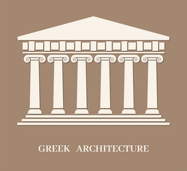 ancient greek architecture with columns vector