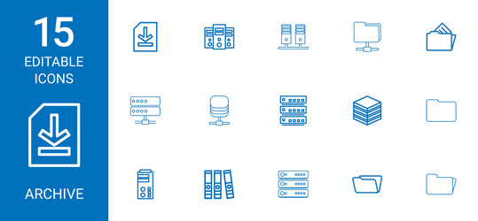 archive icons vector