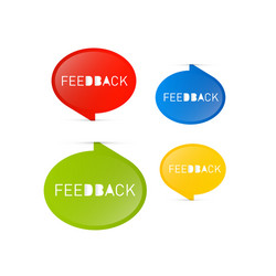 colorful feedback icons vector