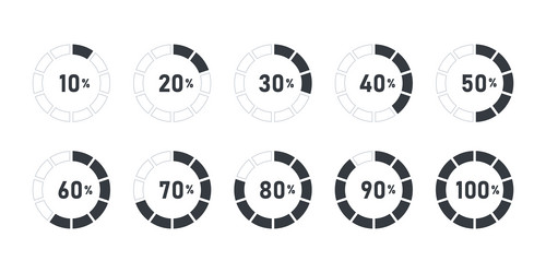 loading signs progress visualization collection vector